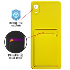 Capa para iPhone XR - Emborrachada Case Card Amarela